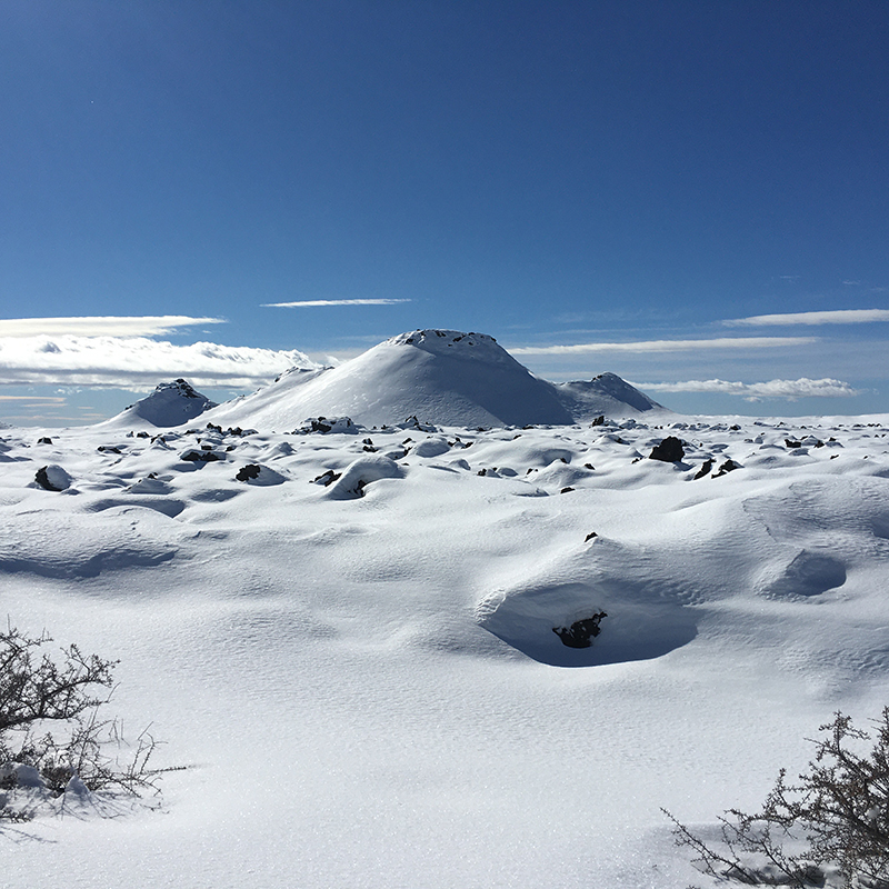 Courtney Gilbert nordic skiing at Craters of the Moon National Monument