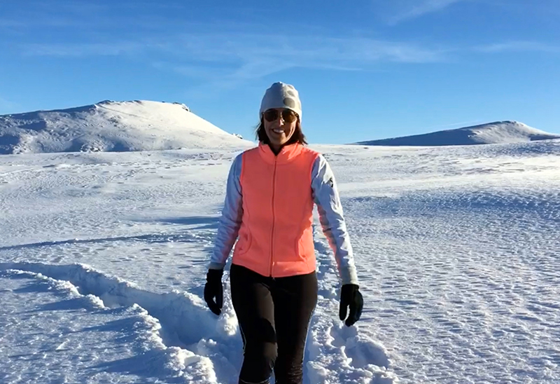 Holly Snowshoeing