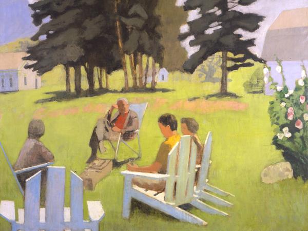 Fairfield Porter, July, 1971, oil on canvas, © 2023 The Estate of Fairfield Porter / Artists Rights Society (ARS), New York